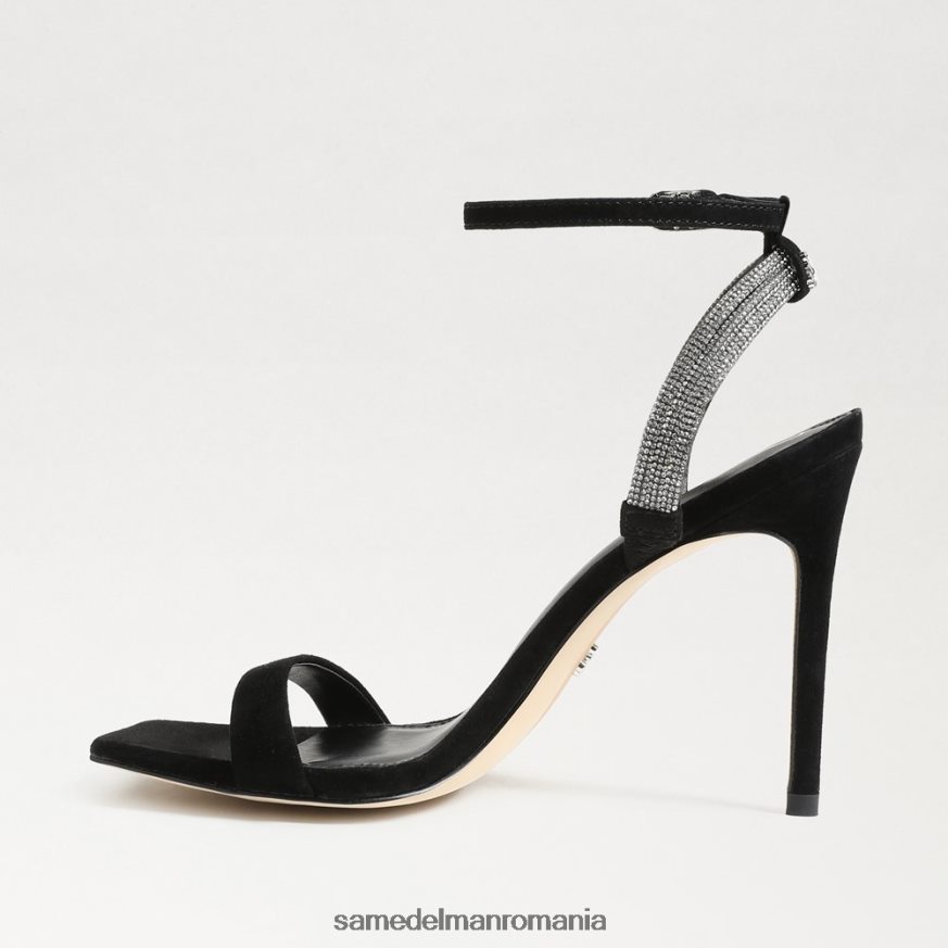 Sam Edelman încălţăminte piele intoarsa neagra femei ophelia toc cu bandă la gleznă HN448Z537