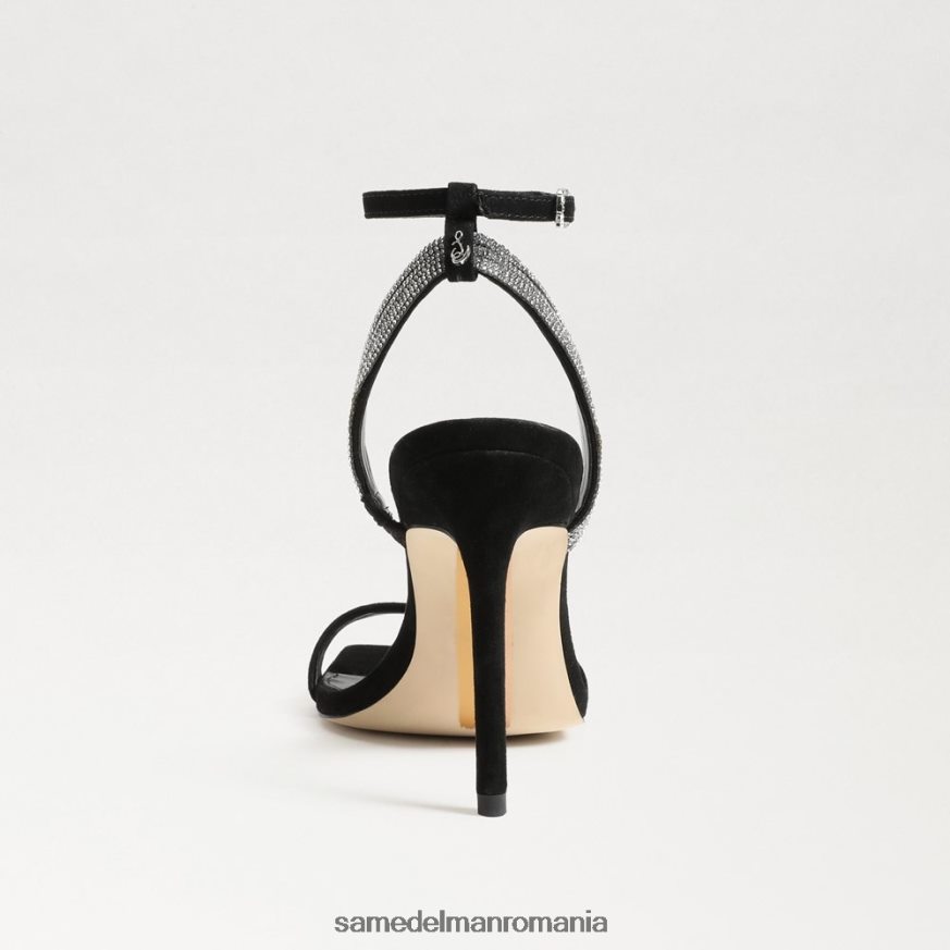 Sam Edelman încălţăminte piele intoarsa neagra femei ophelia toc cu bandă la gleznă HN448Z537