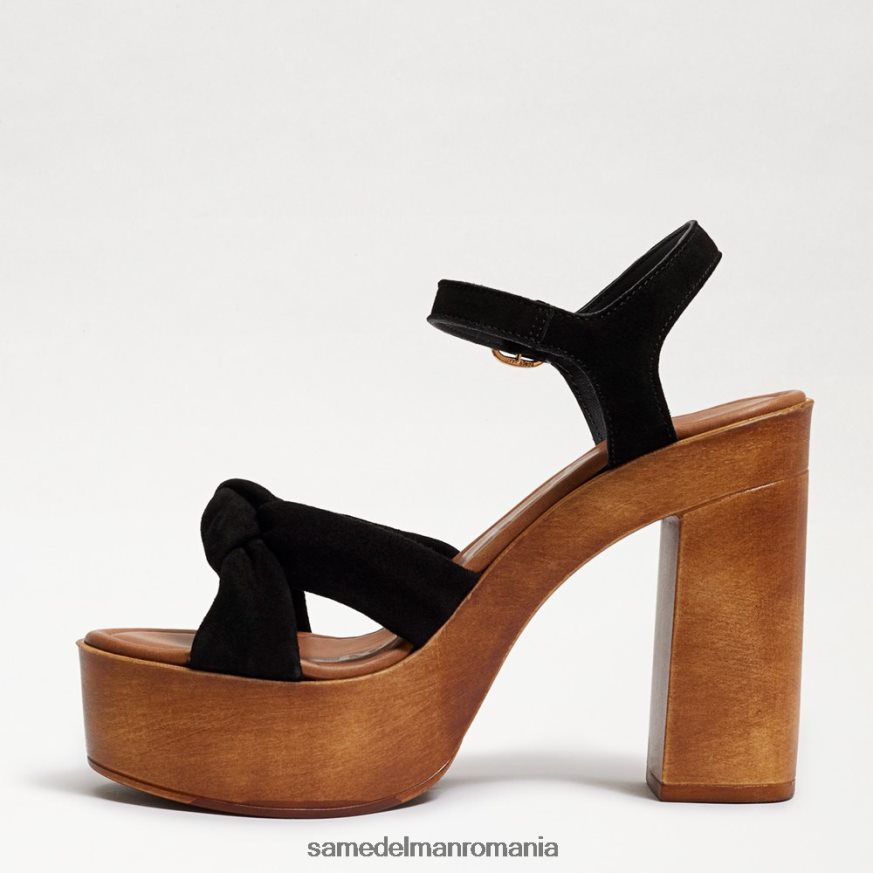 Sam Edelman încălţăminte piele intoarsa neagra femei sandală cu platformă trista HN448Z402