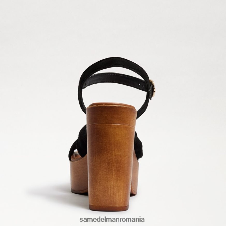 Sam Edelman încălţăminte piele intoarsa neagra femei sandală cu platformă trista HN448Z402