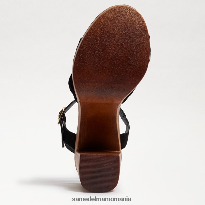 Sam Edelman încălţăminte piele intoarsa neagra femei sandală cu platformă trista HN448Z402