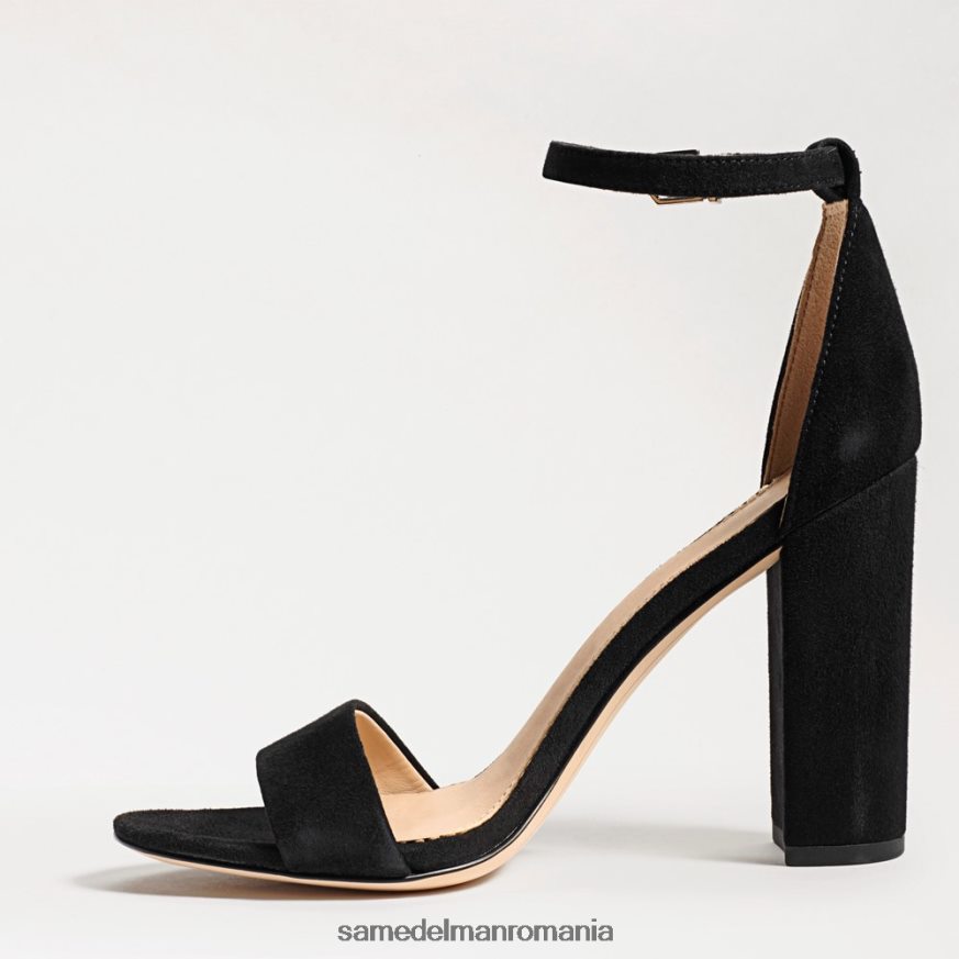 Sam Edelman încălţăminte piele intoarsa neagra femei sandale cu toc bloc yaro HN448Z338