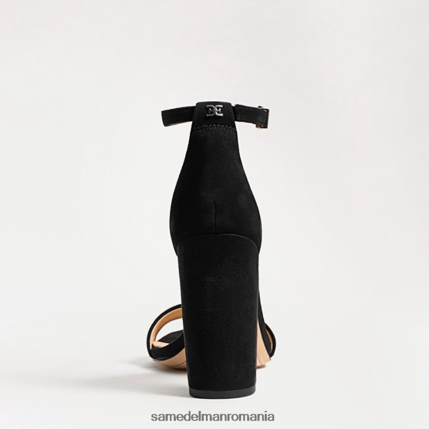 Sam Edelman încălţăminte piele intoarsa neagra femei sandale cu toc bloc yaro HN448Z338