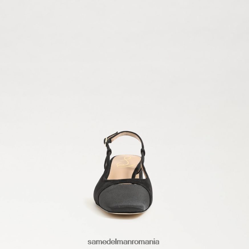 Sam Edelman încălţăminte piele intoarsa neagra femei tarra toc slingback HN448Z374