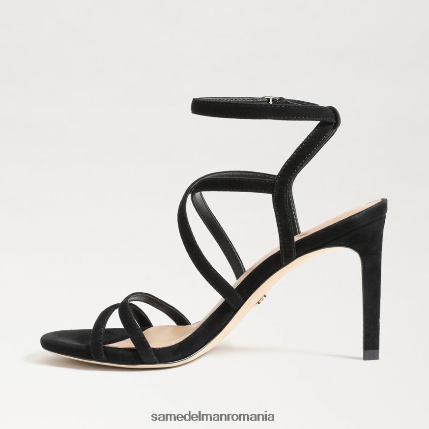 Sam Edelman încălţăminte piele intoarsa neagra femei toc cu bretele delanie HN448Z650