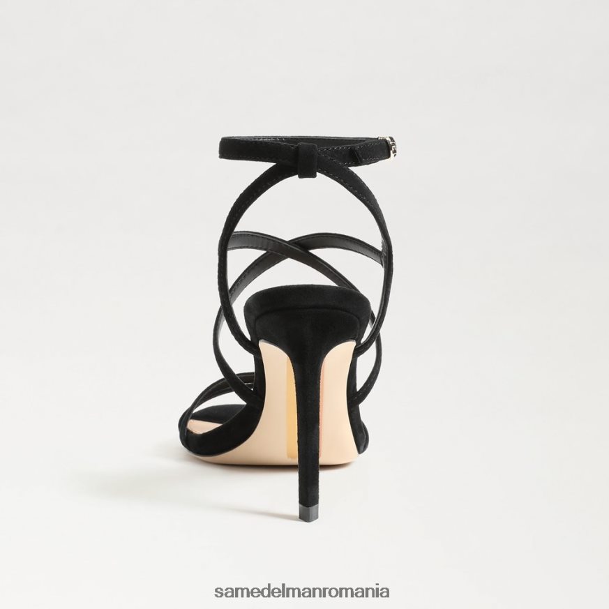 Sam Edelman încălţăminte piele intoarsa neagra femei toc cu bretele delanie HN448Z650