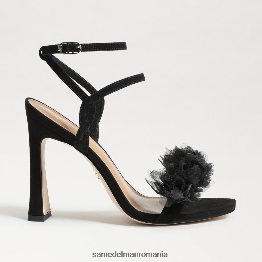 Sam Edelman încălţăminte piele intoarsa neagra femei toc cu bretele leilani HN448Z953