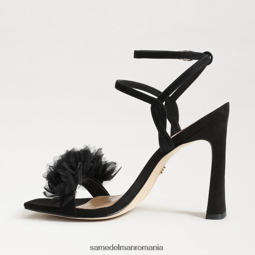 Sam Edelman încălţăminte piele intoarsa neagra femei toc cu bretele leilani HN448Z953