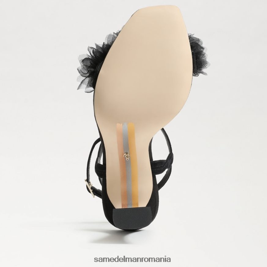 Sam Edelman încălţăminte piele intoarsa neagra femei toc cu bretele leilani HN448Z953