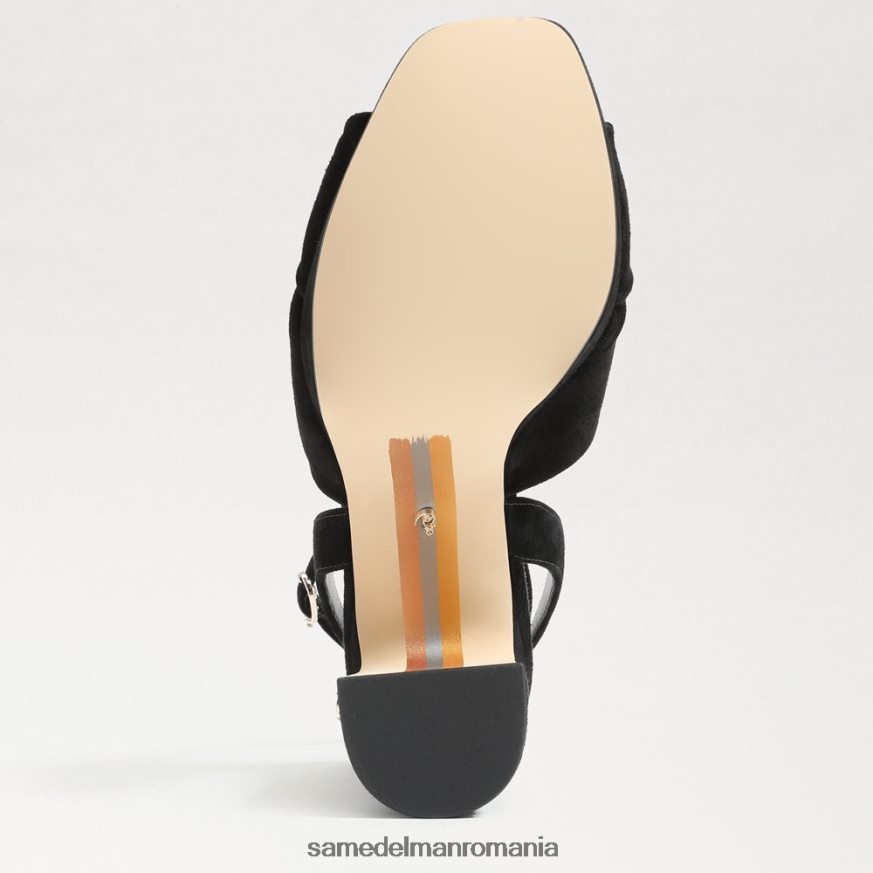 Sam Edelman încălţăminte piele intoarsa neagra femei toc platforma kristen HN448Z819