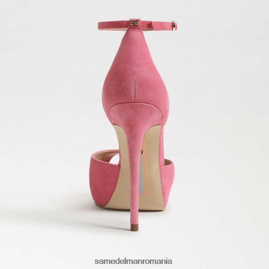 Sam Edelman încălţăminte piele intoarsa trandafir carmin femei toc platformă florencia peep toe HN448Z769