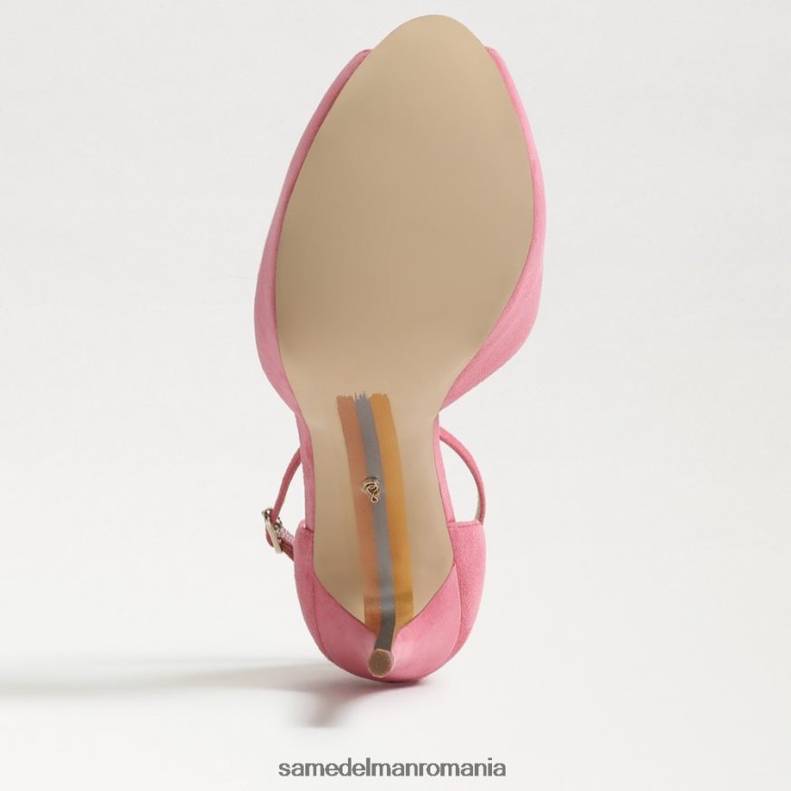 Sam Edelman încălţăminte piele intoarsa trandafir carmin femei toc platformă florencia peep toe HN448Z769