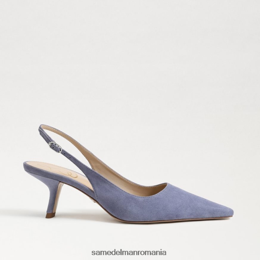Sam Edelman încălţăminte piele intoarsa violet praf femei pompă bianka slingback HN448Z96