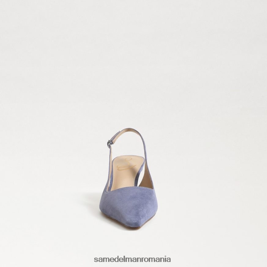 Sam Edelman încălţăminte piele intoarsa violet praf femei pompă bianka slingback HN448Z96