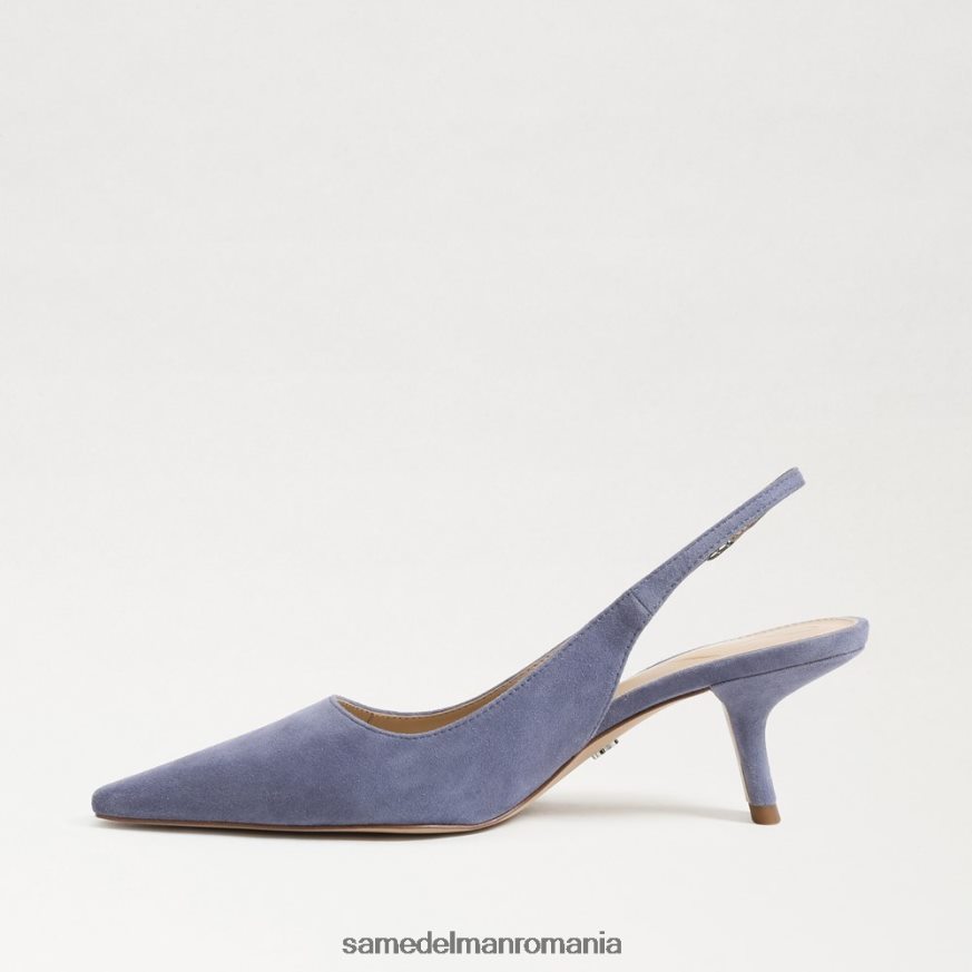 Sam Edelman încălţăminte piele intoarsa violet praf femei pompă bianka slingback HN448Z96