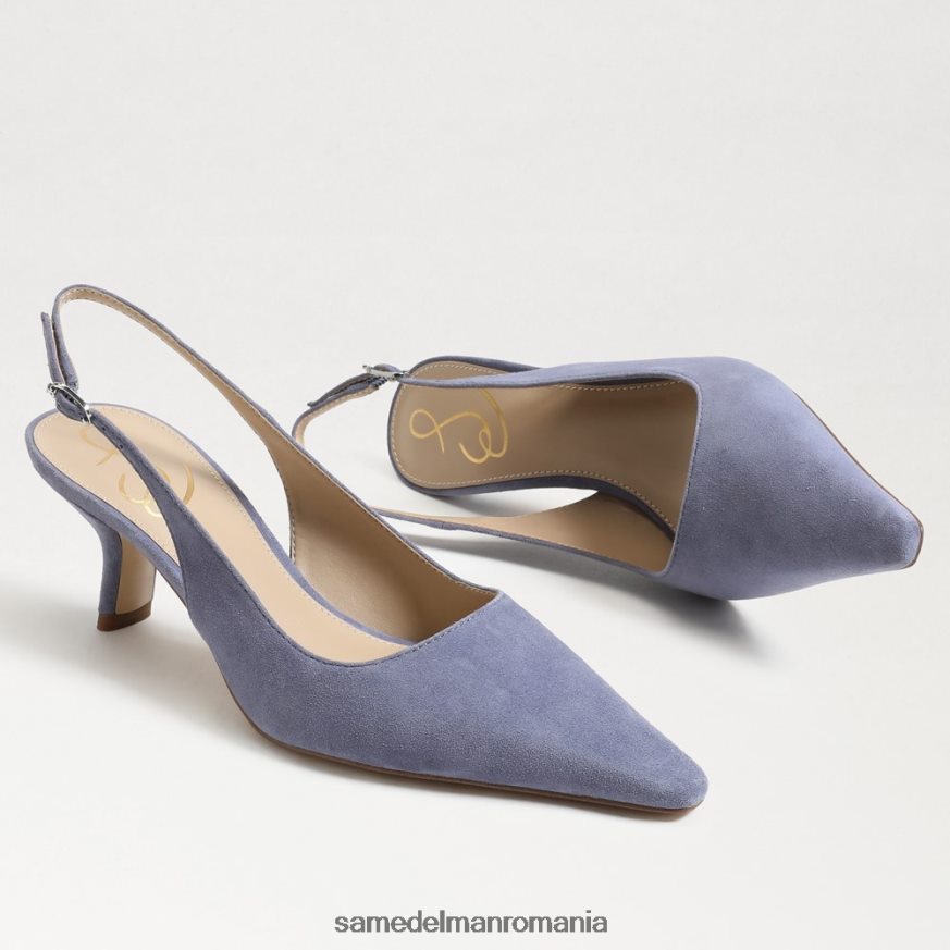 Sam Edelman încălţăminte piele intoarsa violet praf femei pompă bianka slingback HN448Z96