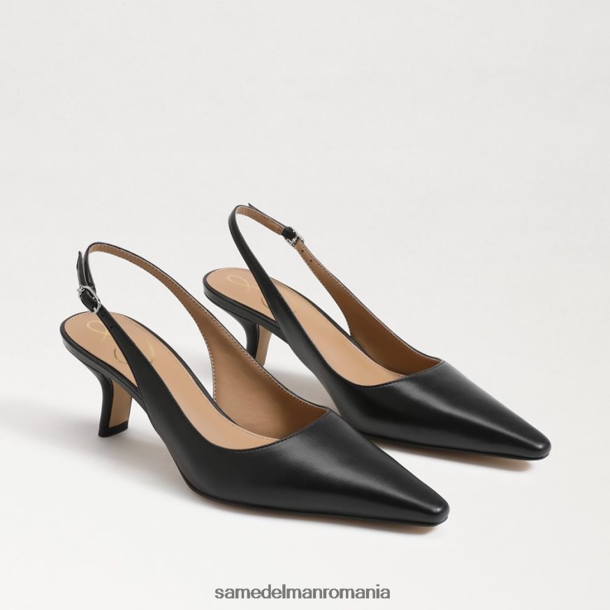 Sam Edelman încălţăminte piele neagra femei pompă bianka slingback HN448Z89