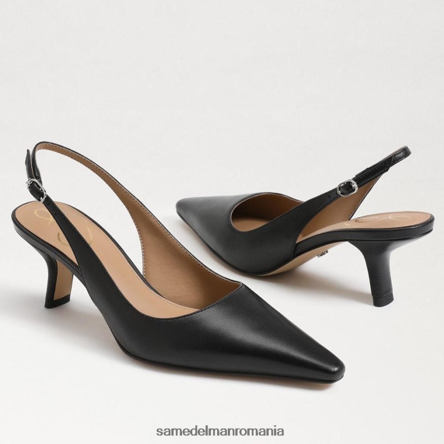 Sam Edelman încălţăminte piele neagra femei pompă bianka slingback HN448Z89