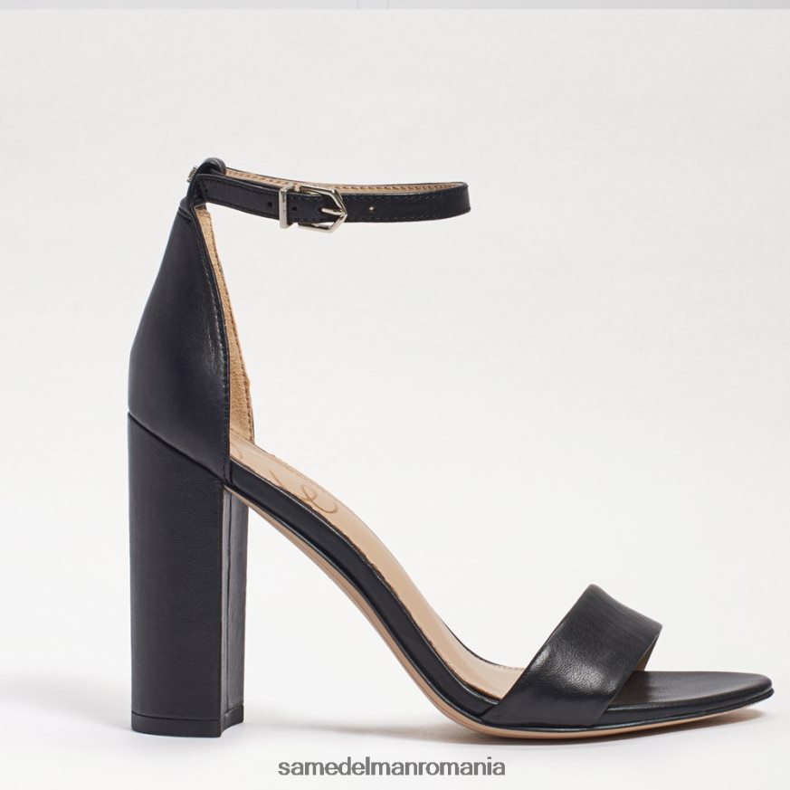 Sam Edelman încălţăminte piele neagra femei sandale cu toc bloc yaro HN448Z325