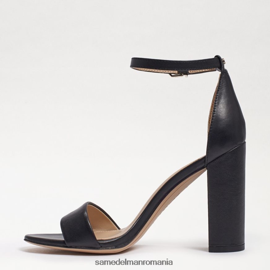 Sam Edelman încălţăminte piele neagra femei sandale cu toc bloc yaro HN448Z325