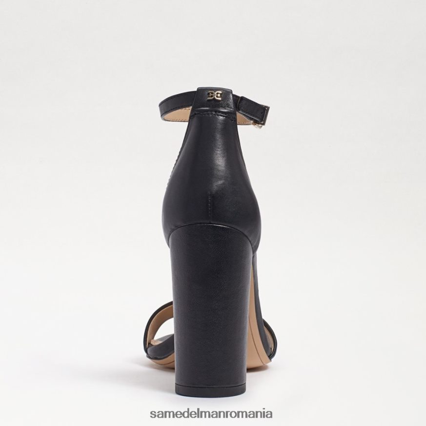 Sam Edelman încălţăminte piele neagra femei sandale cu toc bloc yaro HN448Z325