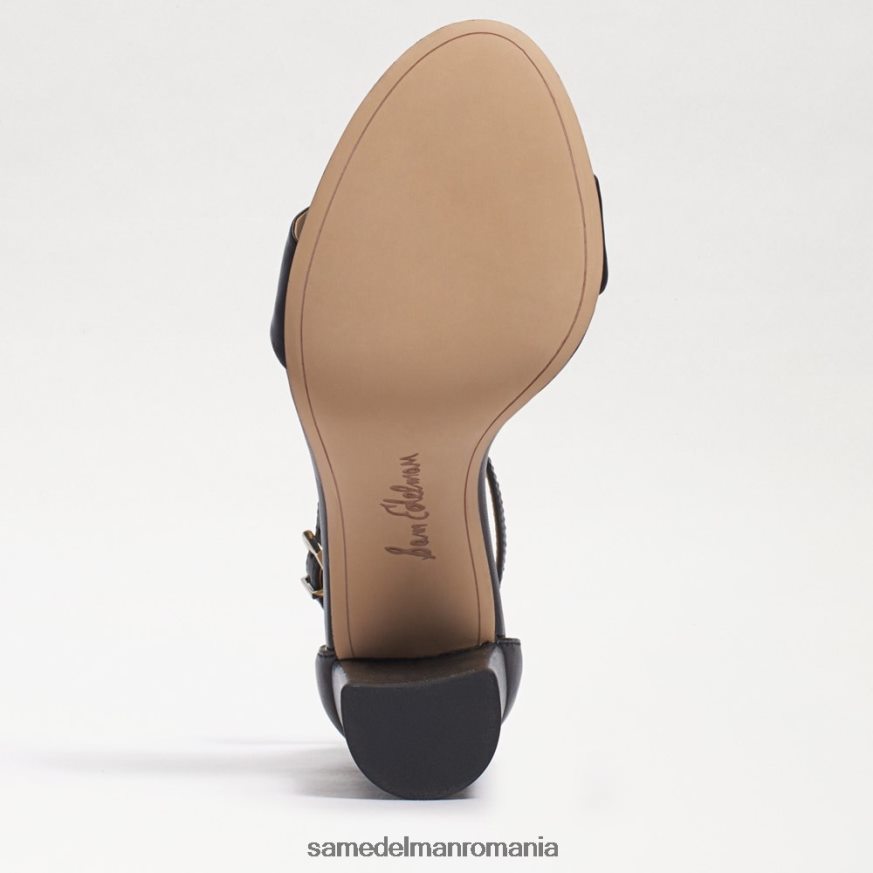 Sam Edelman încălţăminte piele neagra femei sandale cu toc bloc yaro HN448Z325