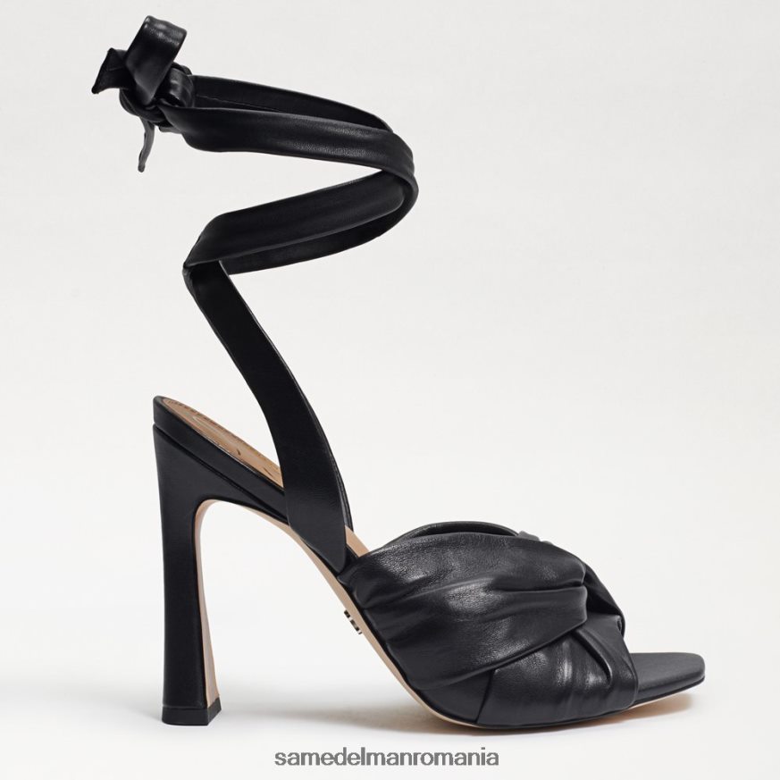 Sam Edelman încălţăminte piele neagra femei sandale cu toc cu bretele lenora HN448Z868