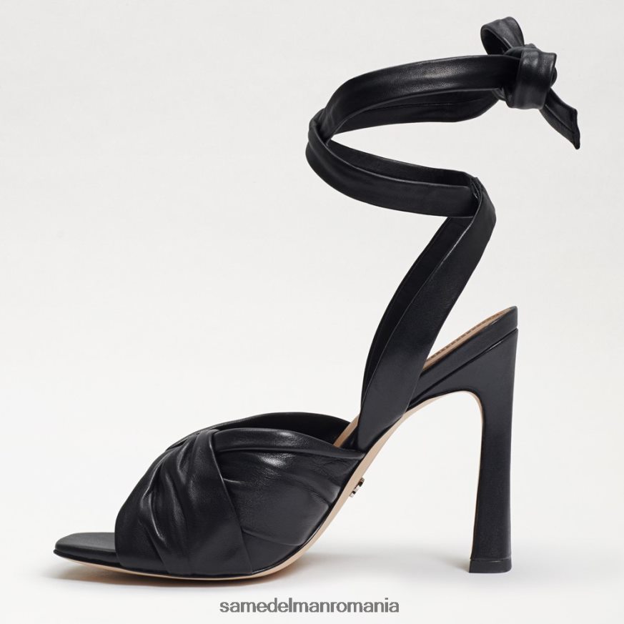 Sam Edelman încălţăminte piele neagra femei sandale cu toc cu bretele lenora HN448Z868