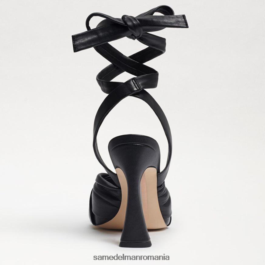 Sam Edelman încălţăminte piele neagra femei sandale cu toc cu bretele lenora HN448Z868