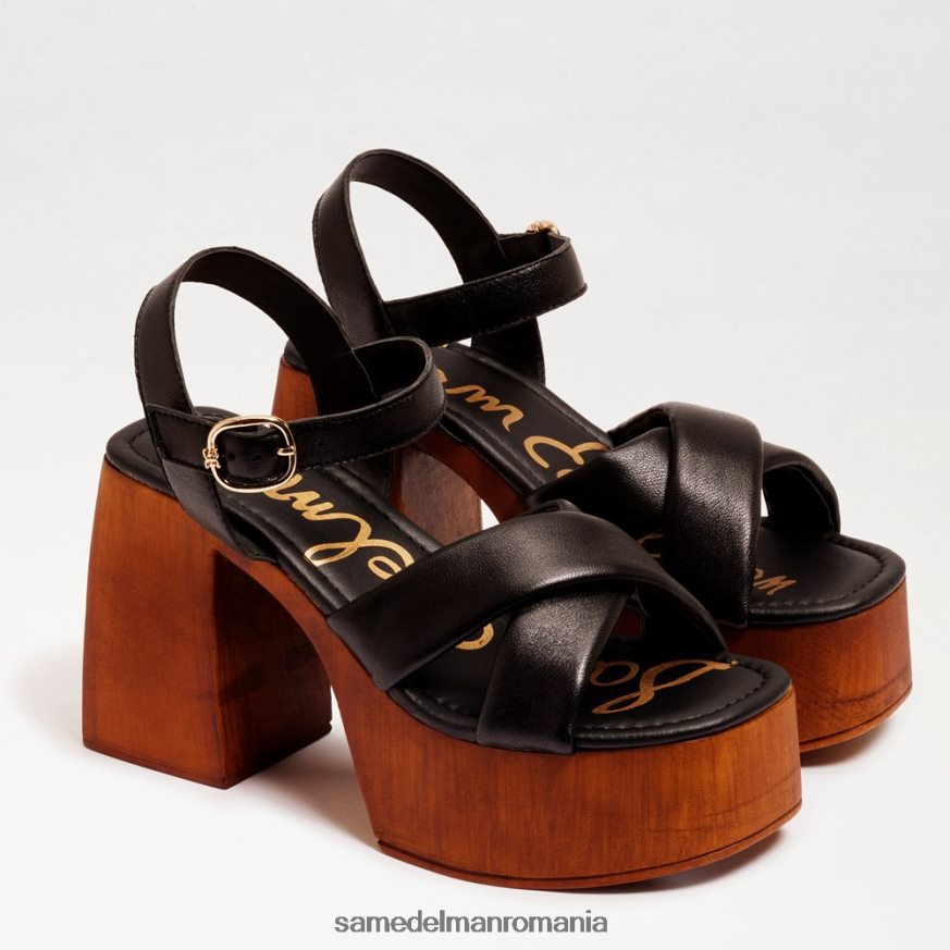 Sam Edelman încălţăminte piele neagra femei suzannah platformă cu toc bloc HN448Z567