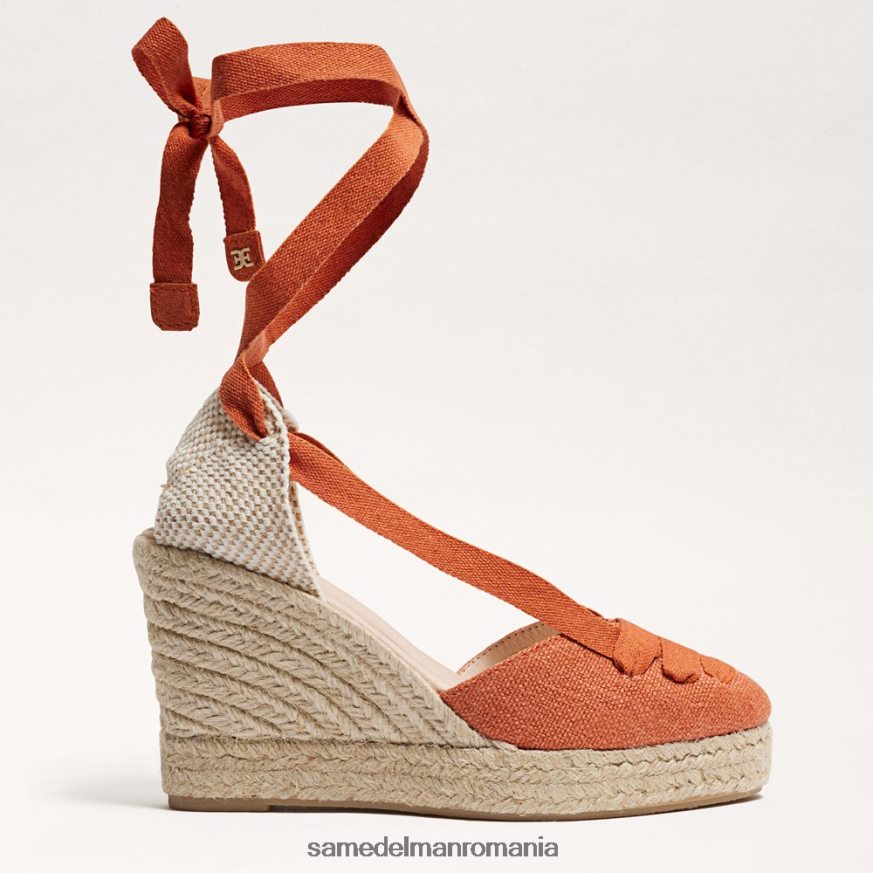Sam Edelman încălţăminte portocala ars femei sandale cu pană margherita espadrile HN448Z86