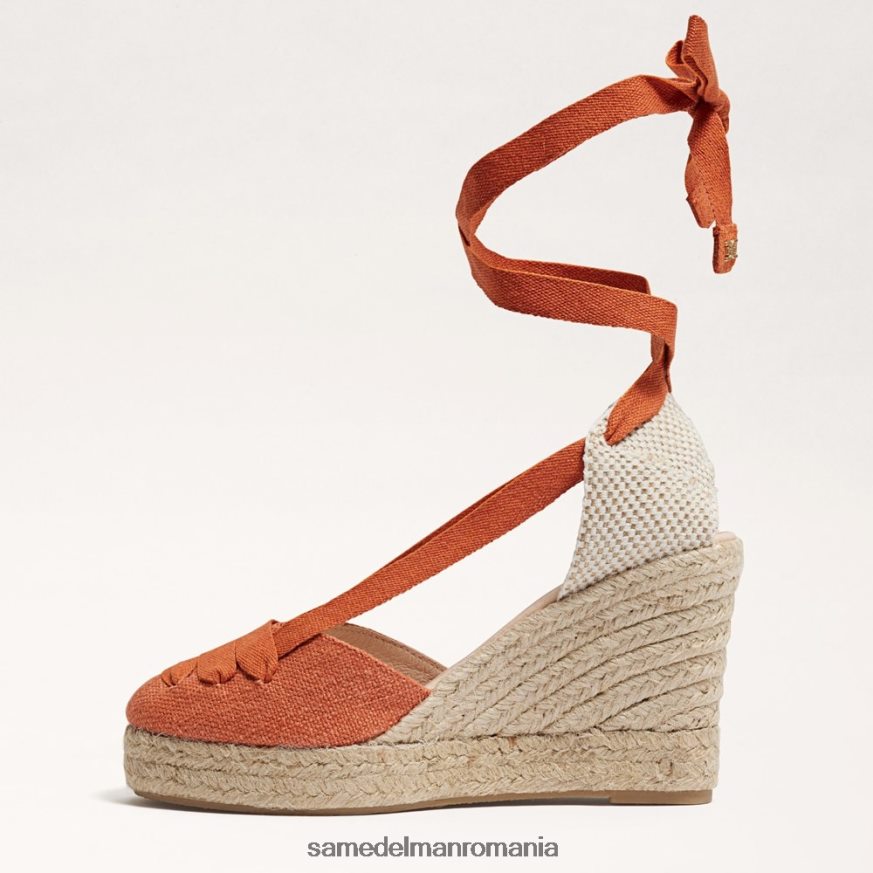 Sam Edelman încălţăminte portocala ars femei sandale cu pană margherita espadrile HN448Z86