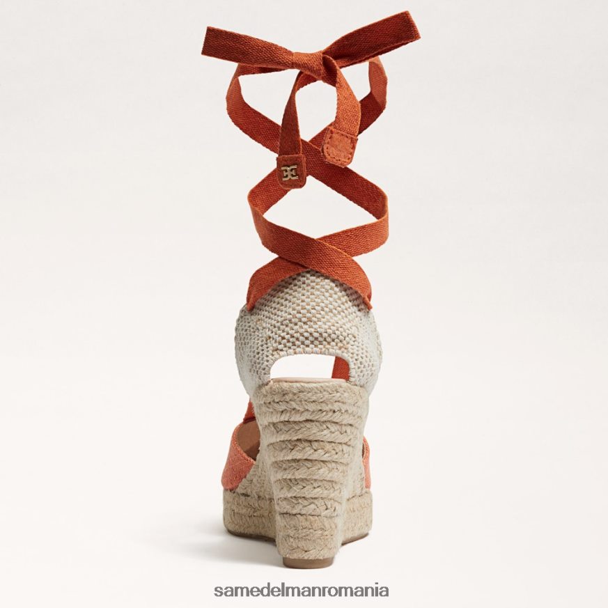 Sam Edelman încălţăminte portocala ars femei sandale cu pană margherita espadrile HN448Z86