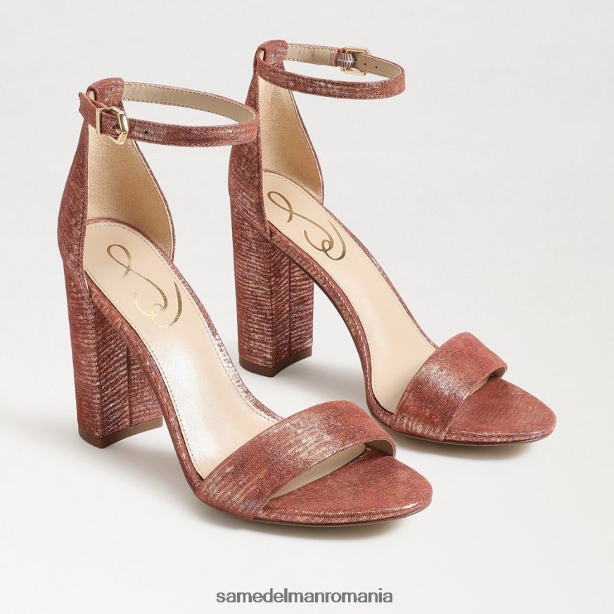 Sam Edelman încălţăminte roz ruginiu femei sandale cu toc bloc yaro HN448Z331