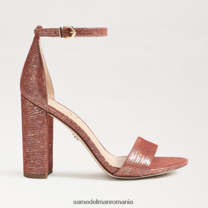 Sam Edelman încălţăminte roz ruginiu femei sandale cu toc bloc yaro HN448Z331