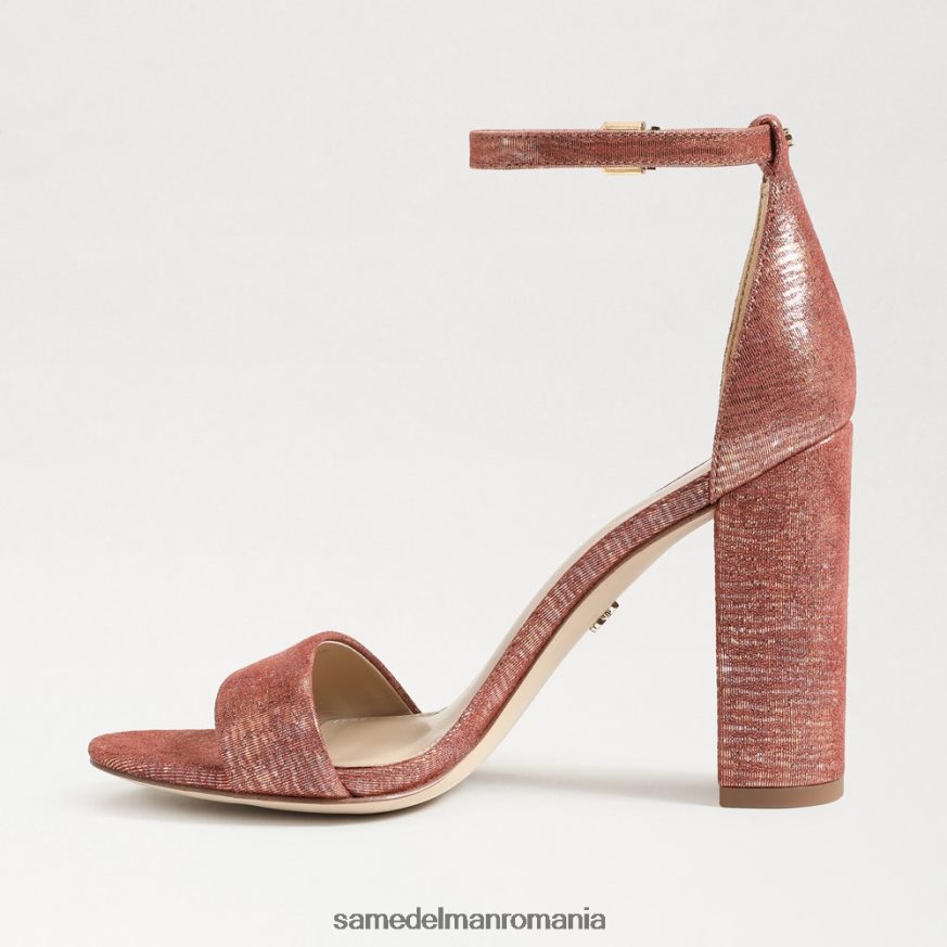 Sam Edelman încălţăminte roz ruginiu femei sandale cu toc bloc yaro HN448Z331