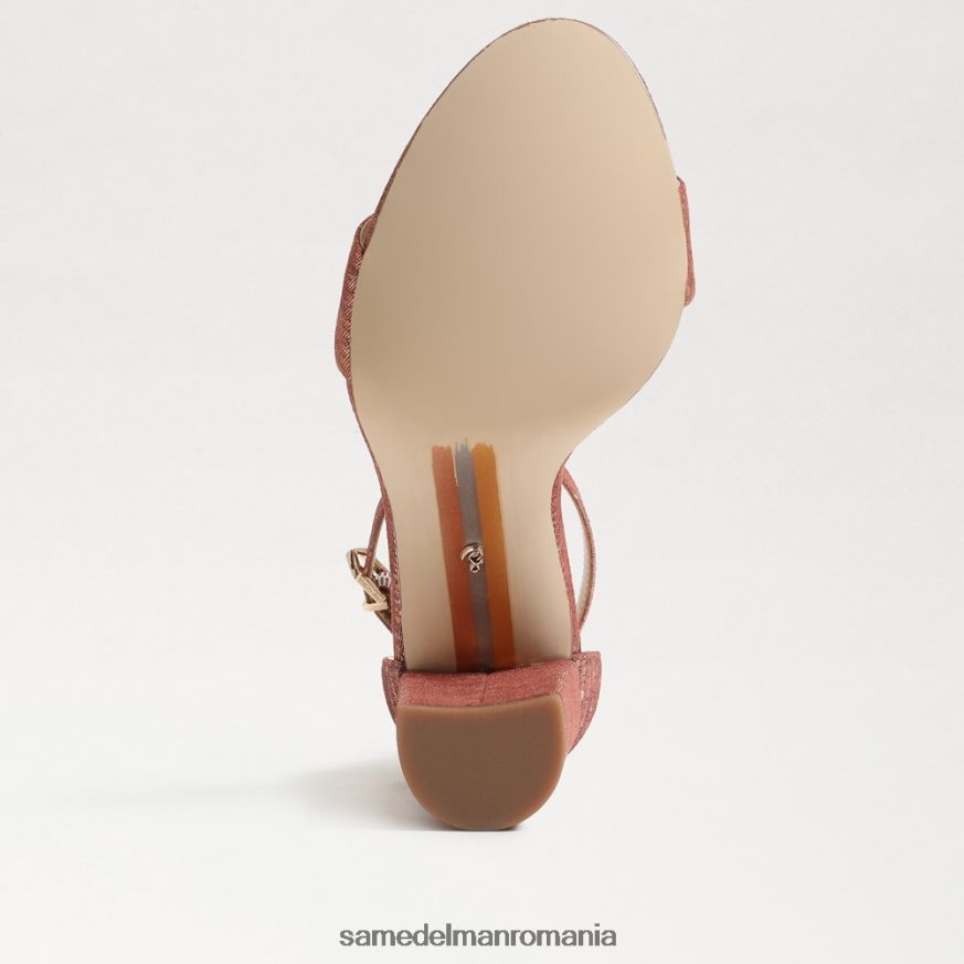 Sam Edelman încălţăminte roz ruginiu femei sandale cu toc bloc yaro HN448Z331