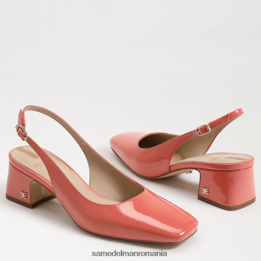 Sam Edelman încălţăminte roz teracota femei terra slingback kitten heel HN448Z191