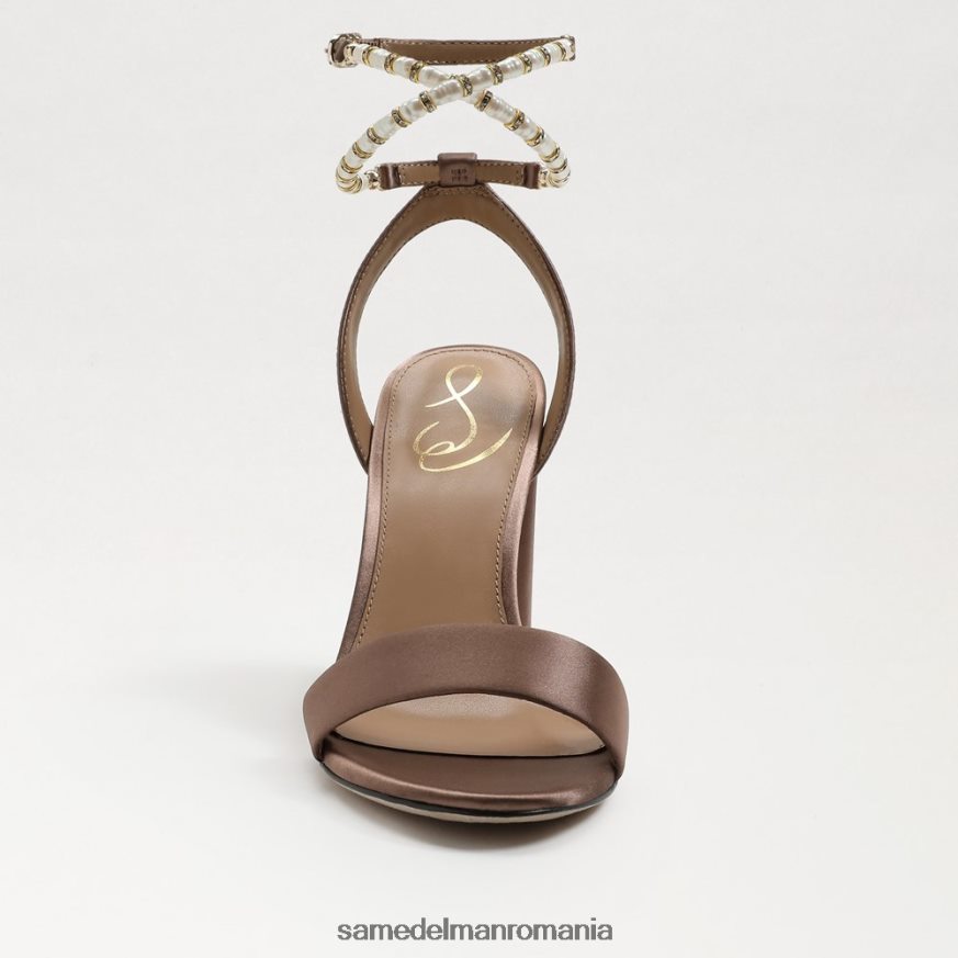 Sam Edelman încălţăminte satin caramel femei sandale Yanelli cu toc bloc HN448Z856