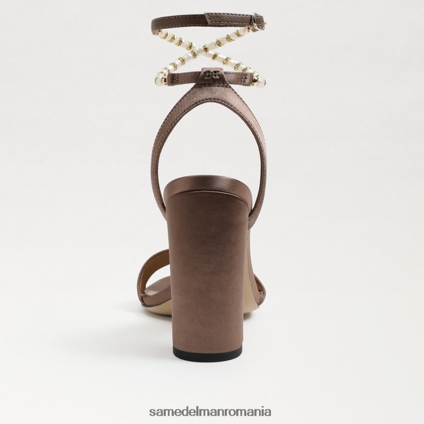 Sam Edelman încălţăminte satin caramel femei sandale Yanelli cu toc bloc HN448Z856