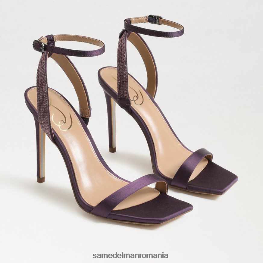 Sam Edelman încălţăminte satin de vinete femei ophelia toc cu bandă la gleznă HN448Z539