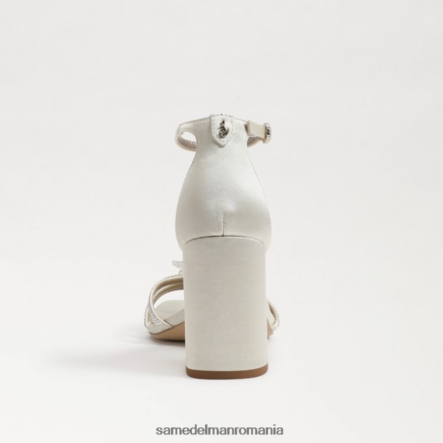 Sam Edelman încălţăminte satin fildeș perlat femei sandale cu toc bloc Donnie HN448Z690