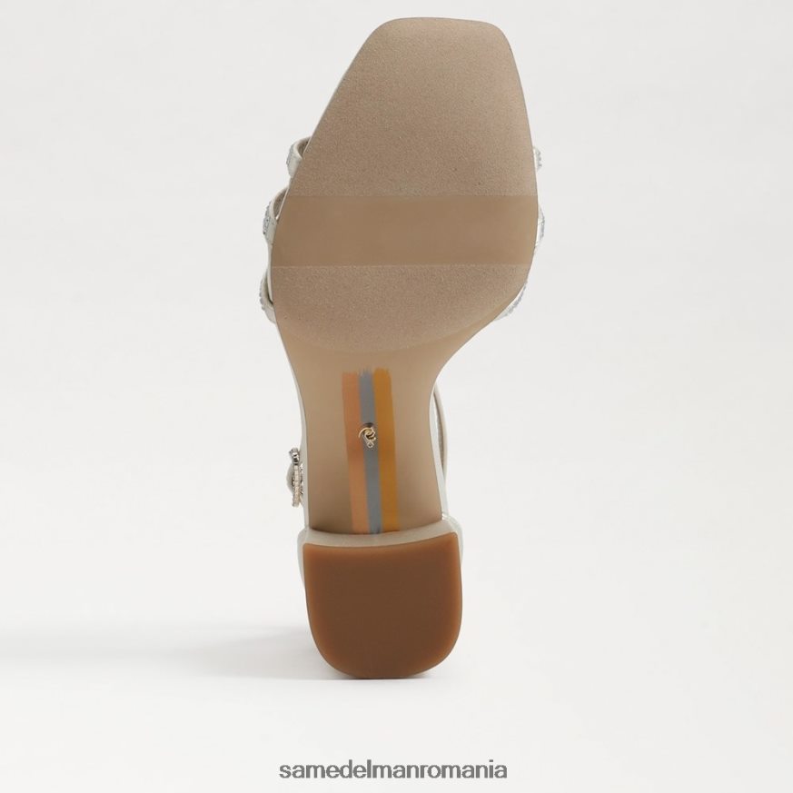 Sam Edelman încălţăminte satin fildeș perlat femei sandale cu toc bloc Donnie HN448Z690