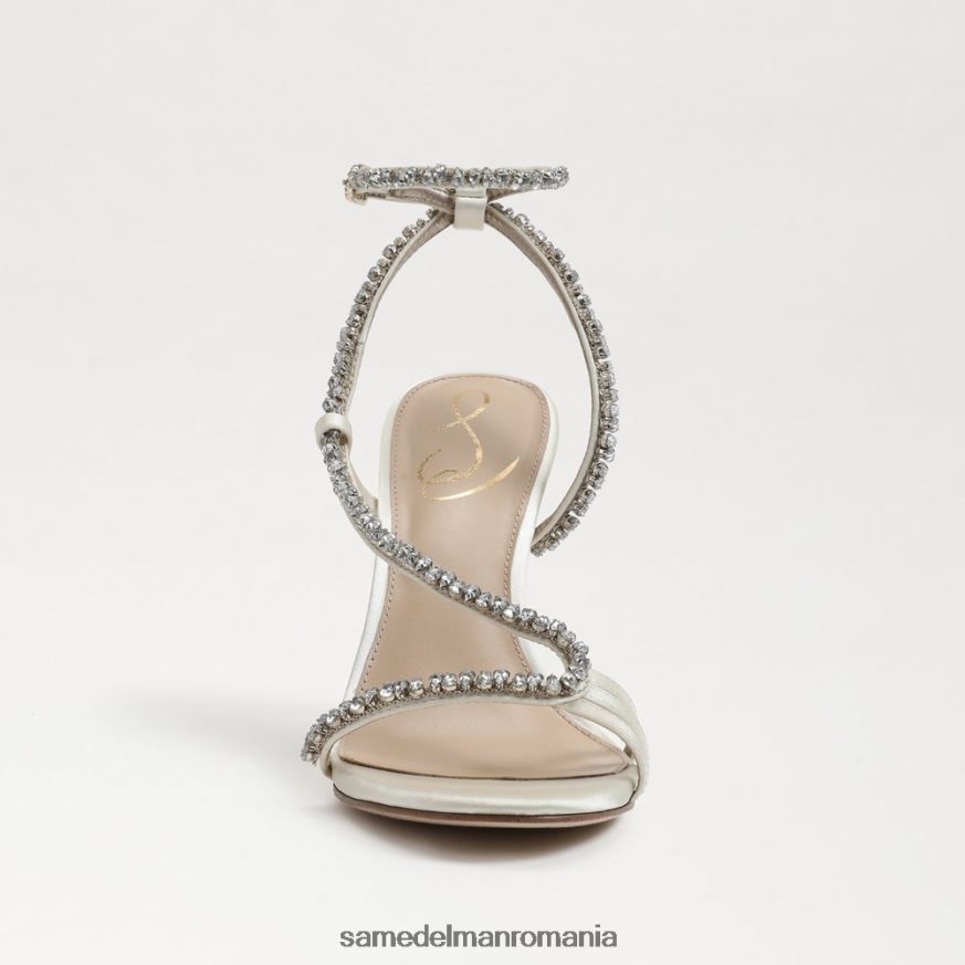 Sam Edelman încălţăminte satin fildeș perlat femei toc cu curea de gleznă granger HN448Z696