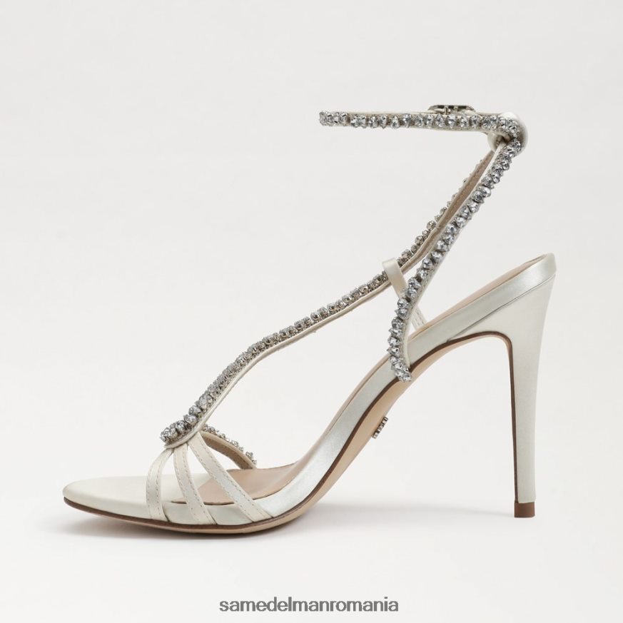 Sam Edelman încălţăminte satin fildeș perlat femei toc cu curea de gleznă granger HN448Z696