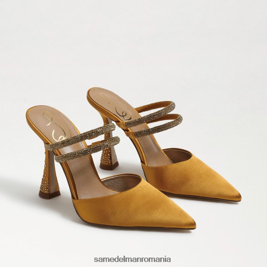 Sam Edelman încălţăminte satin galben auriu femei agustina mule pump HN448Z955