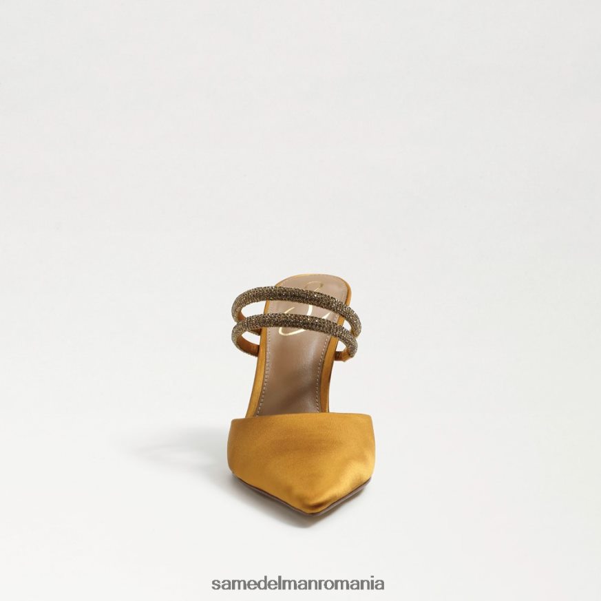 Sam Edelman încălţăminte satin galben auriu femei agustina mule pump HN448Z955