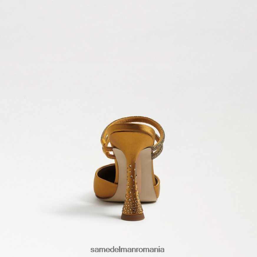 Sam Edelman încălţăminte satin galben auriu femei agustina mule pump HN448Z955