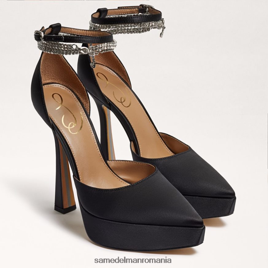 Sam Edelman încălţăminte satin negru femei andie platforma toc HN448Z761