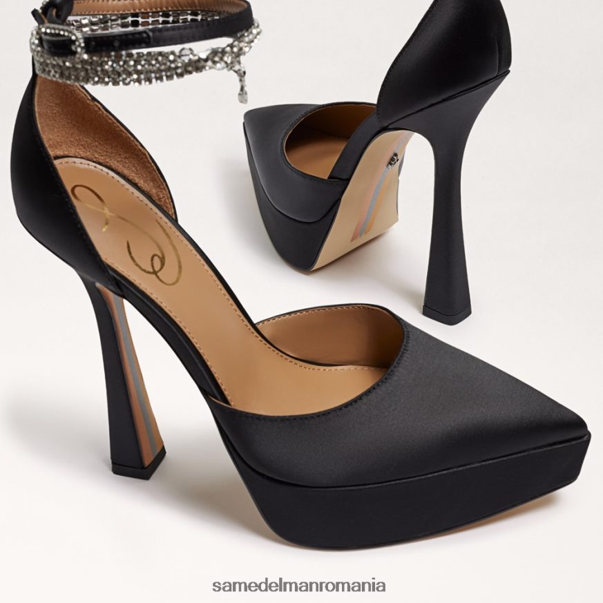 Sam Edelman încălţăminte satin negru femei andie platforma toc HN448Z761